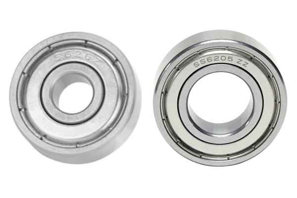 image shows two stainless steel bearings: S626 and SS6205