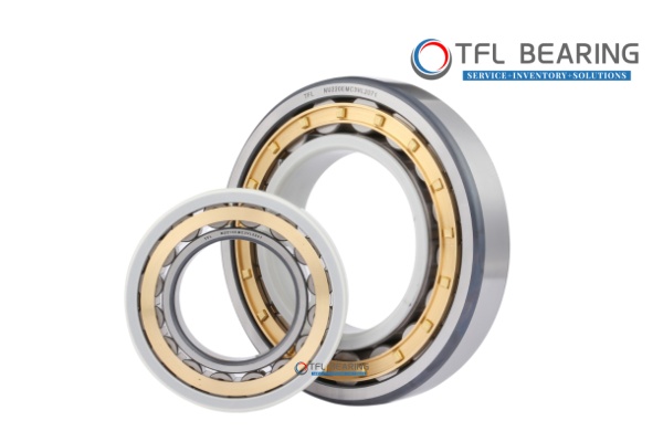 TFL insulated cylindrical roller bearings, featuring machined brass cages for heavy-duty applications.
